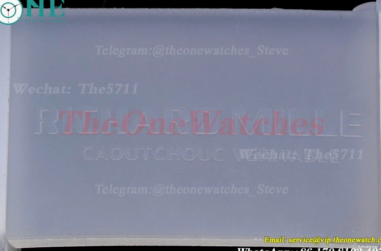 on strap  Dial RM055 Skeleton Transparent Transparent Rubber Sonic Clone  RMUL2 0208